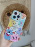 圣图朗新款可爱小怪兽17苹果16promax手机壳iphone14高级感15pro挂绳12可爱13卡通植绒硅胶8plus情侣全包 可爱五只怪兽撞色液态硅胶-【古董白】 iPhone 14 Pro 实拍图
