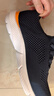 斯凯奇（Skechers）夏季男鞋新款轻便一脚蹬透气网面休闲运动跑步鞋百搭慢跑鞋 海军蓝色/橘色/210281-NVOR 44 实拍图