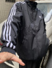 adidas休闲简约三条纹梭织立领夹克外套男装阿迪达斯官方三叶草 黑色 XL 晒单实拍图