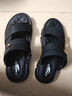 卡帝乐鳄鱼（CARTELO）软皮软底男士凉鞋夏季真皮2024开车两用拖鞋防滑防水防臭沙滩鞋子 黑色 41 实拍图