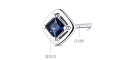 六福珠宝 18K金蓝宝石耳钉(单只) G22DSKE0004W 共5分/白18K/约0.30克 实拍图