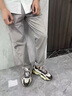 以纯（YISHion）春秋休闲裤男士宽松直筒浅灰色男士2025夏季高端商务大码长裤子男 6602浅灰色 常规 28 【腰围2尺1】 实拍图
