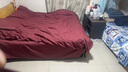 无印良品全棉双层纱四件套100%纯棉简约床单被套家用宿舍床笠被罩床上用品 玫瑰佳人-红【全棉双层纱 超裸睡】 1.5m 床单款 四件套-被套200*230cm 实拍图