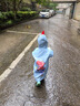牧萌儿童雨衣男童女童幼儿园小童宝宝全身防水男孩雨披 火箭恐龙 M 实拍图