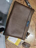 澳懿男士手包真皮时尚手拿包手机包休闲手夹包手抓包小包男商务牛皮钱 卡其色款 小号【长22.5高13.5厚3.5公分】 实拍图