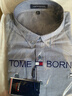 TOME BORNEK美国Tome汤米长袖衬衫男士新款商务休闲纯棉格子免烫衬衣潮 长袖 蓝格【纯棉】 M 【合适115-125斤穿】 实拍图