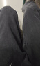 布恩普直筒加绒牛仔裤男冬季美式复古加厚裤子潮牌潮款百搭宽松阔腿长裤 黑灰色（加绒） XL 【建议体重120-145斤左右】 实拍图