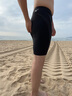 美津浓（MIZUNO）泳裤男士五分裤及膝防尴尬速干游泳裤男温泉专业竞速训练游泳装备 黑色【专业进阶 蜂窝导水】 XL 【身高170-180体重70-85KG】 实拍图