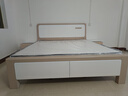 首年全实木床轻奢床现代简约主卧双人床白色高箱储物婚床卧室家具 静音床+床头柜*2+椰棕床垫 1.8米*2米框架款 实拍图