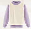 多妙屋女童毛衣秋冬加绒厚儿童打底衫中大童针织保暖上衣81831紫色 130 实拍图
