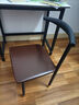 虞萌馨迪餐椅家用北欧简约现代铁艺牛角椅子快餐酒店小吃店饭店奶茶店凳子 黑金色+咖色皮革 实拍图