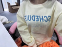 Jret新款盐系上衣春秋加厚韩版慵懒宽松百搭甜美风拼接卫衣女外穿 杏色卫衣[薄款] M 86-105斤 实拍图