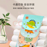 9i9宝宝吸汗巾纯棉a类婴儿垫背巾纱布隔汗巾幼儿园卡通5条装A8 实拍图