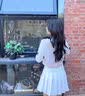 SIINSIIN百褶裙夏2025新款半身裙女显瘦运动防走光白色a字短裙显瘦百搭 象牙白 S 实拍图