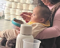 优可倍宝宝辅食保温碗婴儿专用碗316防摔防烫儿童餐具恒温幼儿注水保温 【升级款感温+带吸盘】橙色+勺子 实拍图