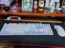 机械革命（MECHREVO）机械革命 耀·K330机械键盘 有线键盘 游戏键盘 104键混彩背光键盘 全键无冲 电脑键盘 蓝白色 茶轴 实拍图