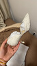 思加图杨幂同款2025秋Burano仙女鞋高跟鞋女凉鞋ED334CK5 香草奶油米 36 实拍图