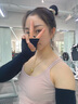 Let's slim韩国冰袖套手指冰丝防晒袖套男女防紫外线户外骑车袖长薄遮阳袖 手指 黑色 均码 实拍图