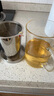 一朵棠 玻璃茶杯茶水分离泡茶杯不锈钢过滤大花茶杯带把杯子 透明500ml 实拍图