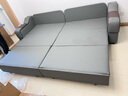 派町 沙发床现代简约小户型多功能客厅折叠两用沙发床猫爪皮卧室 外径2.8米可储物附带无线充 椰棕+乳胶版(S+级纳帕真皮） 实拍图