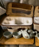 汝道 汝窑简约便携旅行茶具汝瓷功夫茶具干泡茶盘套装 陶瓷茶壶茶杯整套快客杯一壶两杯办公旅行套装 加金鱼方耳壶一壶两杯旅行套装 实拍图