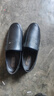 蜻蜓牌夏季凉鞋男真皮镂空中年男士皮鞋透气洞洞鞋休闲软底中老年爸爸鞋 黑色 41 实拍图