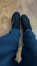 回力（Warrior）运动鞋子男鞋椰子鞋透气软底网面鞋男士休闲鞋老爹鞋跑步鞋黑色40 实拍图
