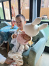 憨憨猪小白兔毛绒玩具兔子玩偶可爱公主兔公仔小白兔布娃娃女孩兔兔布偶小兔子布娃娃兔宝宝儿童生日礼物女生 粉兔 40厘米 实拍图
