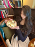 艾美琦美（AIMEIQIMEI）法式春秋女士吊带连衣裙2025新款度假风秋季女装套装显瘦白色裙子 黑色开衫+连衣裙 L 实拍图