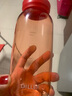迪乐贝尔塑料杯迷你小巧便携小容量男女运动水杯简约学生喝水杯子可爱ins 【炫彩杯】红色-500ML 实拍图