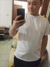 冰丝速干短袖T恤男夏季宽松户外跑步透气短袖男士健身运动服上衣 【高质量冰丝凉感清仓】佰T015白 M 建议体重85-95斤可穿 实拍图
