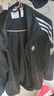 adidas经典复古三条纹双拉链宽松夹克外套男女秋季阿迪达斯三叶草 黑色   L 实拍图