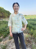 俞兆林妈妈夏装衬衫套装新中式中老年女装衬衣套装夏季国风气质春秋衣服 绿色上衣+米白裤子 3XL 建议120-130斤 实拍图