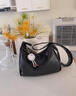 梵昇昱托特包韩版情人节复古斜挎包包女时尚百搭单肩通勤大托包新年礼物 单肩软包包【黑-无挂件】 实拍图