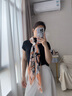 玛丽亚·古琦（MARJA KURKI）真丝丝巾礼盒送长辈妈妈丝巾女士大方巾高档奢侈品丝巾桑蚕丝围巾 桔色 实拍图
