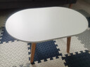 逸朗德茶几家用小户型茶几桌客厅简约沙发边几创意圆形简易置物架小桌子 椭圆单层】80*40*42cm暖白 实拍图