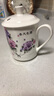 潇毅艾 景德镇陶瓷茶杯带盖家用杯喝茶杯青花瓷器办公杯子 国色天香 实拍图