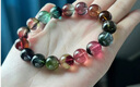 碧芳琼收藏级7A天然水晶西瓜碧玺手串彩虹碧玺发晶手链生日礼物送对象 11mm西瓜碧玺7A收藏级 实拍图