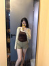 槿城冰丝针织防晒衣开衫女2025新款夏薄款披肩外搭罩衫短款空调衫外套 杏色-GF1577 均码 【80-125斤】 实拍图