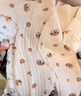 婧麒（JOYNCLEON）新生儿婴儿衣服夹棉春秋满月纯棉初生宝宝秋装连体衣早秋a类秋季 树叶熊 52cm 实拍图