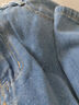 红蜻蜓牛仔裤女九分休闲哈伦裤2026年秋季新款女装直筒女士老爹裤子女 复古蓝长裤 L 实拍图