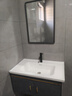 约龙（YUELONG）小户型太空铝浴室柜卫生间一体陶瓷洗脸盆柜组合洗手盆家用洗漱台 80cm 主柜+镜子 实拍图