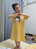 俞兆林（YUZHAOLIN）女童睡裙儿童睡衣夏季薄款纯棉中大童家居服童装 猫爪女孩 实拍图