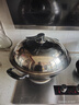 中轶（INYI）大炒锅加深无涂层铸铁锅生铁锅蒸炖锅炒菜锅燃气电磁灶通用大容量 40cm套装【二层蒸笼】  40cm 实拍图