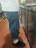 浩术夏季薄款七分牛仔裤男宽松直筒弹力中裤男士休闲韩版短裤马裤男 D666浅蓝+蓝灰色(两件装) 2XL 建议【135-150斤】 实拍图