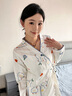 家の时光（Ht-home）夏季薄款月子服孕妇睡衣产妇哺乳衣产后喂奶衣产妇待产家居服套装 【双层纱布 亲肤柔软】小蓝鸭 M码 推荐95-125斤 实拍图