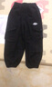 左西男童工装裤儿童裤子春秋款2025新款男孩户外运动束脚裤 黑色 120 实拍图
