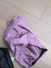 DUTRIEUX 瑜伽服女套装健身运动服跑步训练衣含胸垫T恤拼接短袖瑜伽裤 瑜伽服两件套果酱紫+黑 M（建议95-110斤） 实拍图