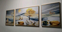 Sixpoetry 客厅装饰画现代简约沙发背景墙壁画轻奢三联晶瓷画大气高档挂画 福禄双收（铝合金外框） 晶瓷画左右60*80+中间120*80亮面 实拍图