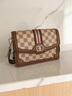 ANYSMIC轻奢侈品牌包包女包高档斜挎包女士2025新款小方包宽肩带生日礼物 咖色 小包 实拍图